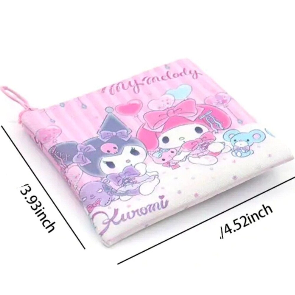 my melody and kuromi‎ zip change purse